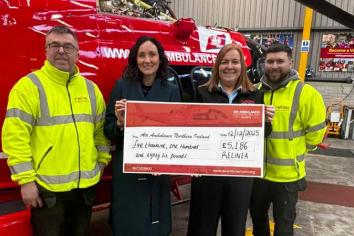 Crumlin firm donates &pound;5186 to Air Ambulance