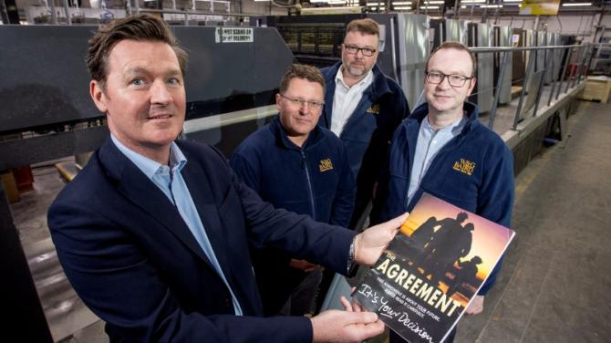 Antrim printing firm boss is reunited with first copy of The Good Friday Agreement!