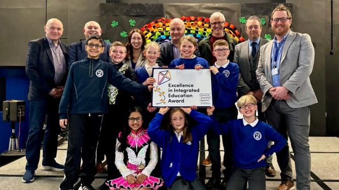 Principal 'proud' as Crumlin School celebrates Excellence in Integrated Education' award