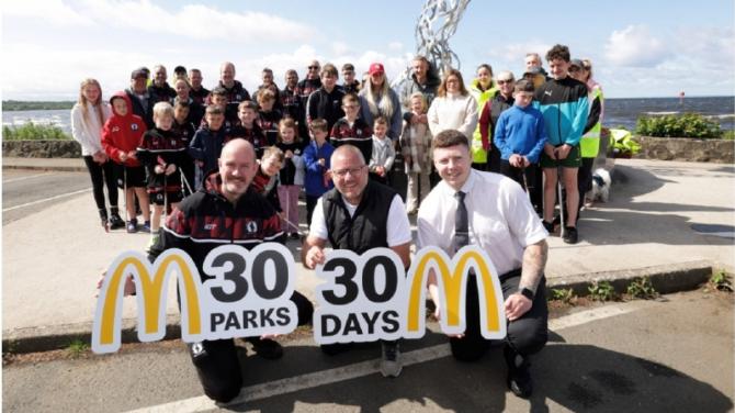 Antrim Rovers team up with McDonald's for litter pick