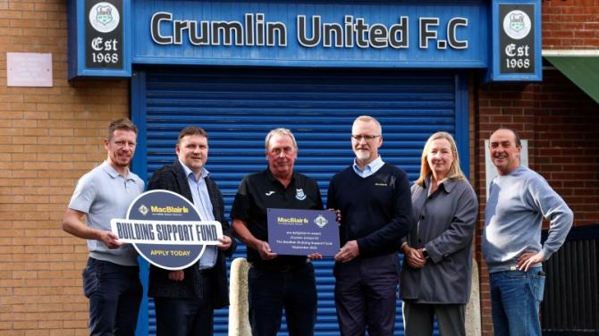 Crumlin United is first club to benefit from new building support fund