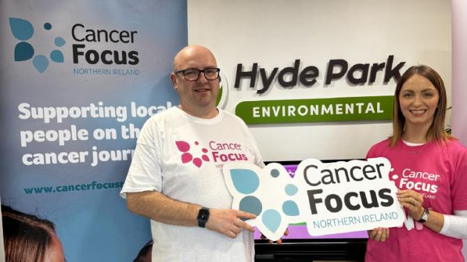 Hyde Park Environmental 'Go Pink' as they announce Cancer Focus Northern Ireland as their new charity partner
