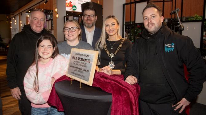 Young singer Isla is honoured at The Junction