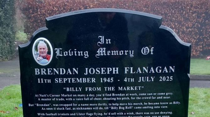 New headstone honours life of 'Billy from the market'
