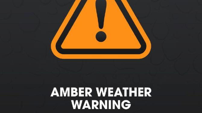 Service update as weather warning issued